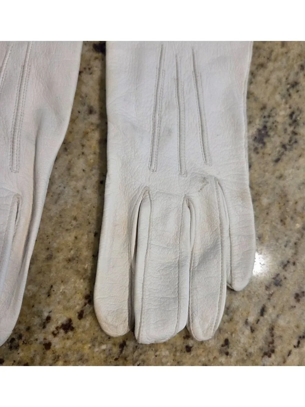 Vintage Womens Size S White Leather Formal 13